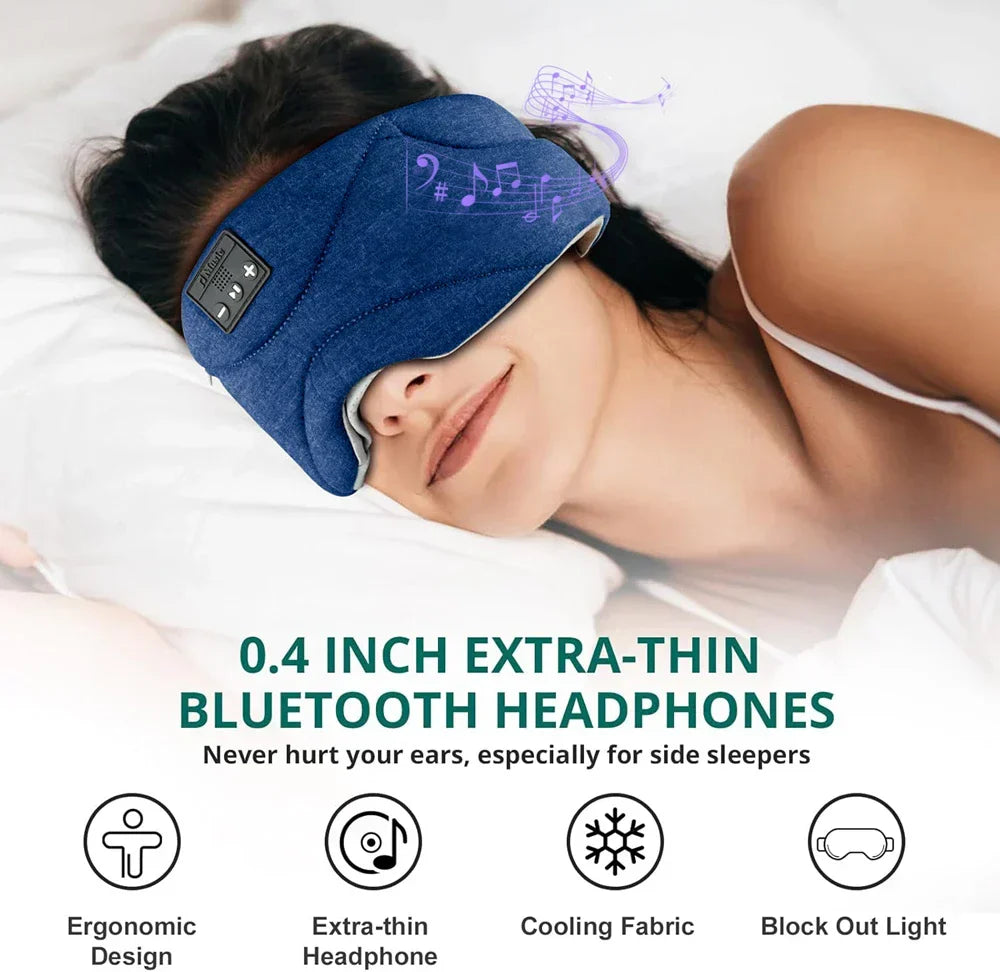 ComfortZone Bluetooth Sleep Mask — Light Blocking Contour, Soft Integrated Speakers