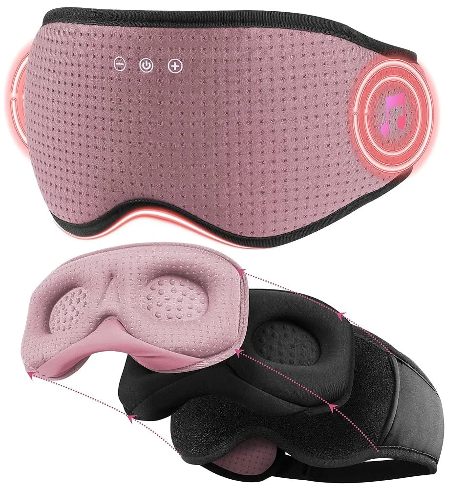 Spací maska DreamGuard Bluetooth — úplné zatemnění, prodyšná tkanina