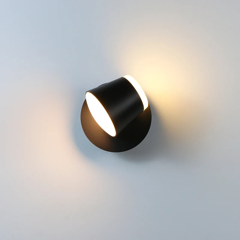 Lampă LED de perete din aluminiu, rotativă — abajur cu pivotare simplă