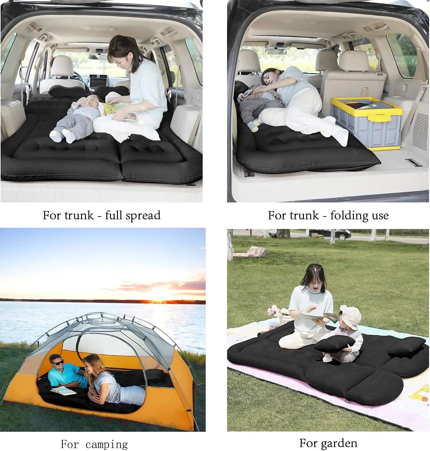Colchón inflable portátil para coche ComfortNest — plataforma acolchada para dormir