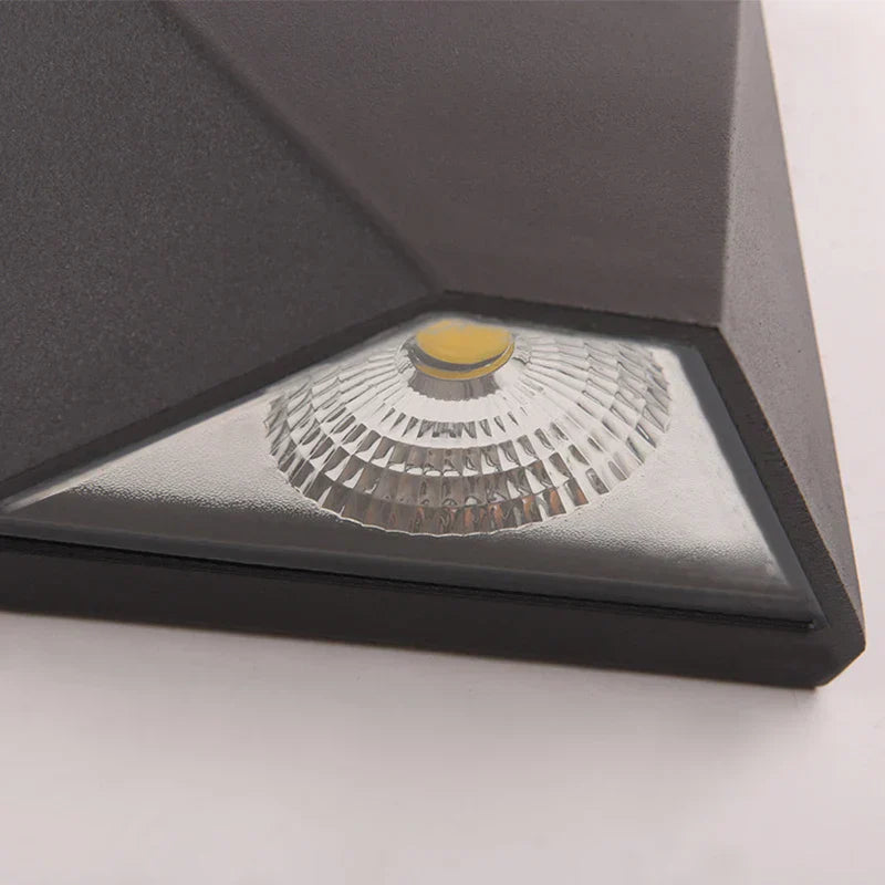 Moderne sort LED-væglampe | 5W vandtæt aluminium udendørslampe | Meowbutter