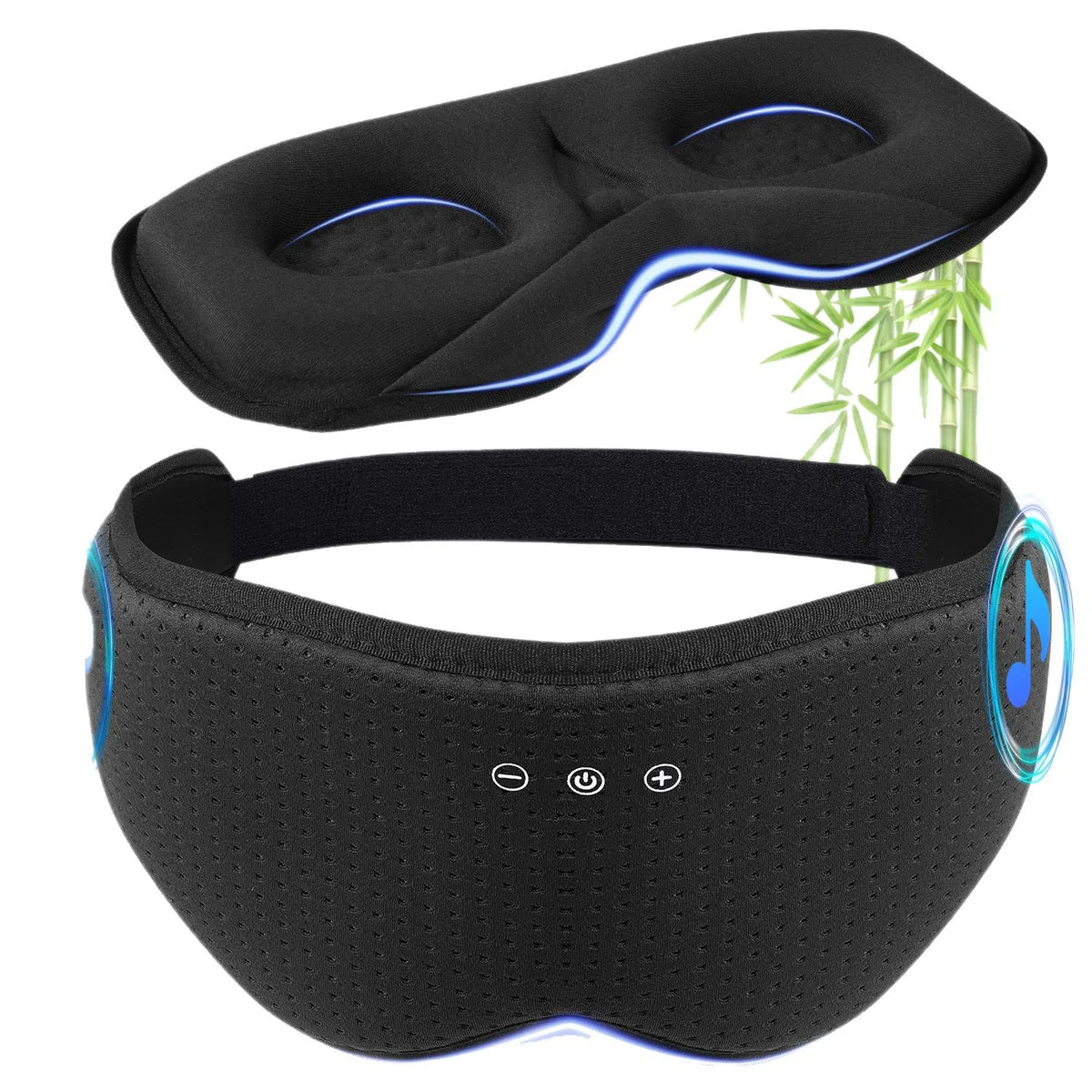 Spací maska DreamGuard Bluetooth — úplné zatemnění, prodyšná tkanina
