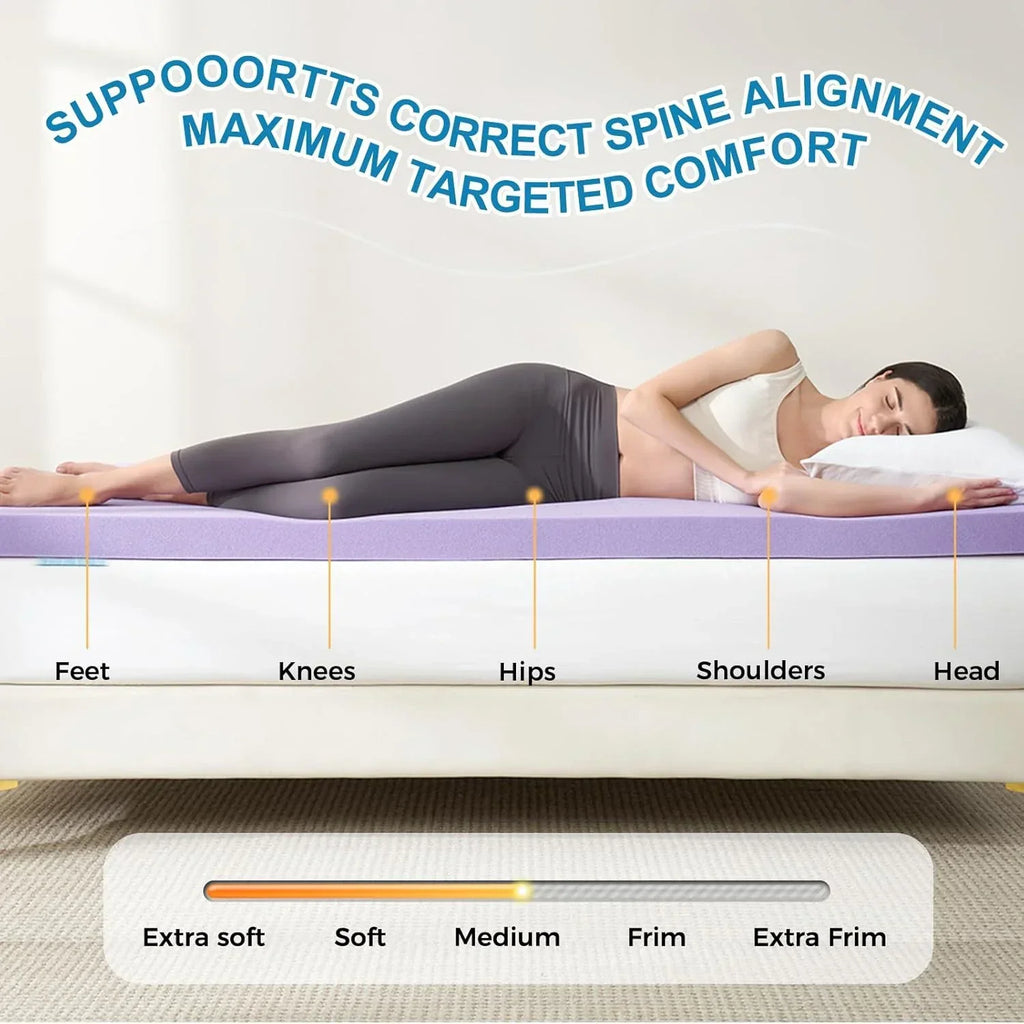 Topper per materasso rinfrescante Comfort Rest infuso di gel — tutte le misure di letto