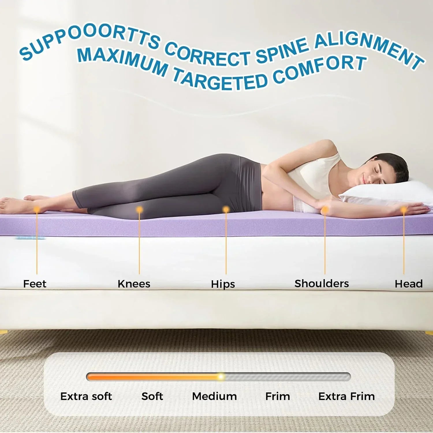Topper per materasso rinfrescante Comfort Rest infuso di gel — tutte le misure di letto