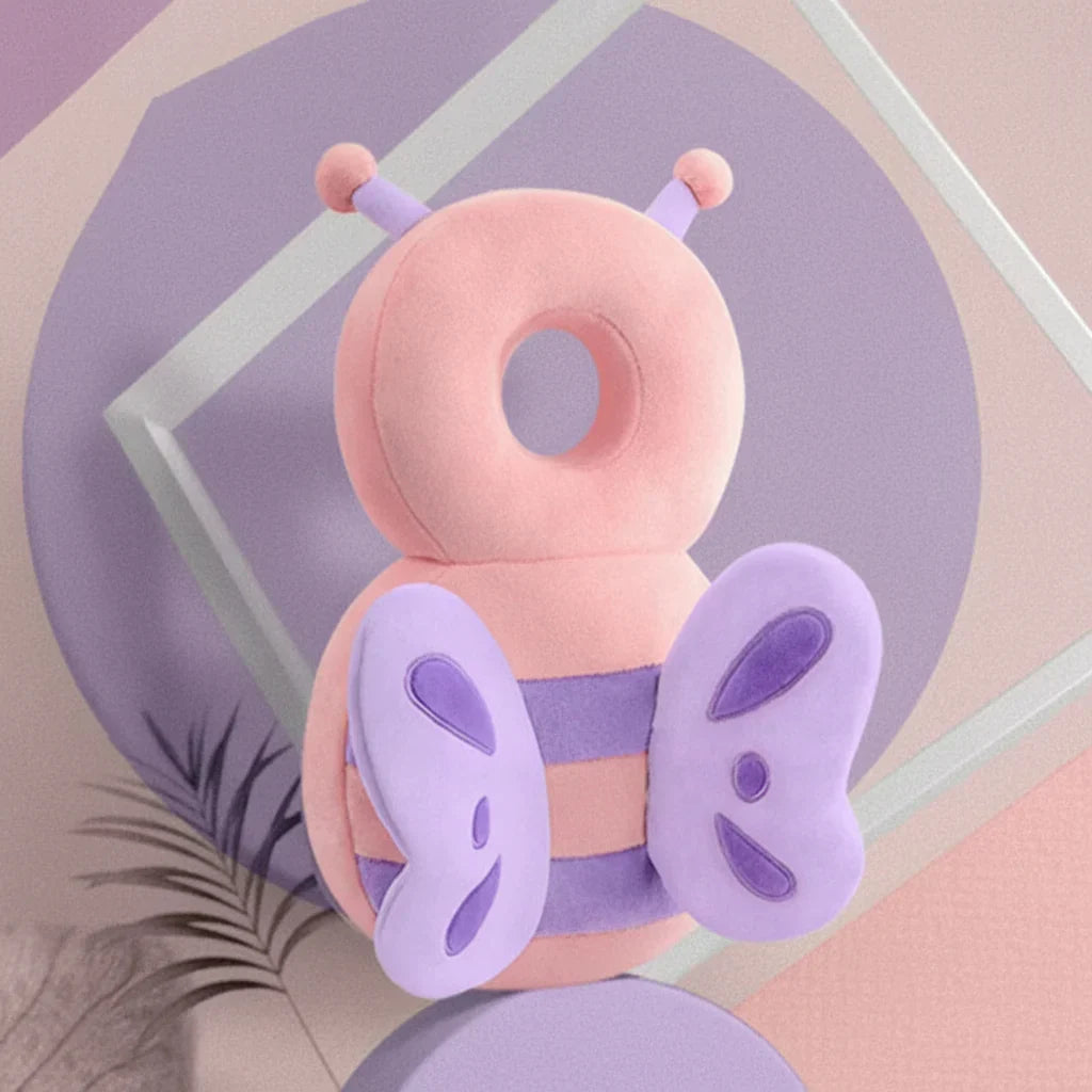 Toddler Head Cushion Backpack — Crystal Velvet Cover, Shock-Absorbing PP Cotton Padding
