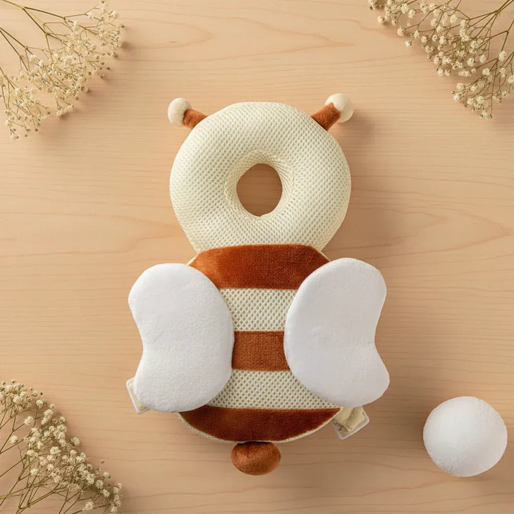 Toddler Head Cushion Backpack — Crystal Velvet Cover, Shock-Absorbing PP Cotton Padding