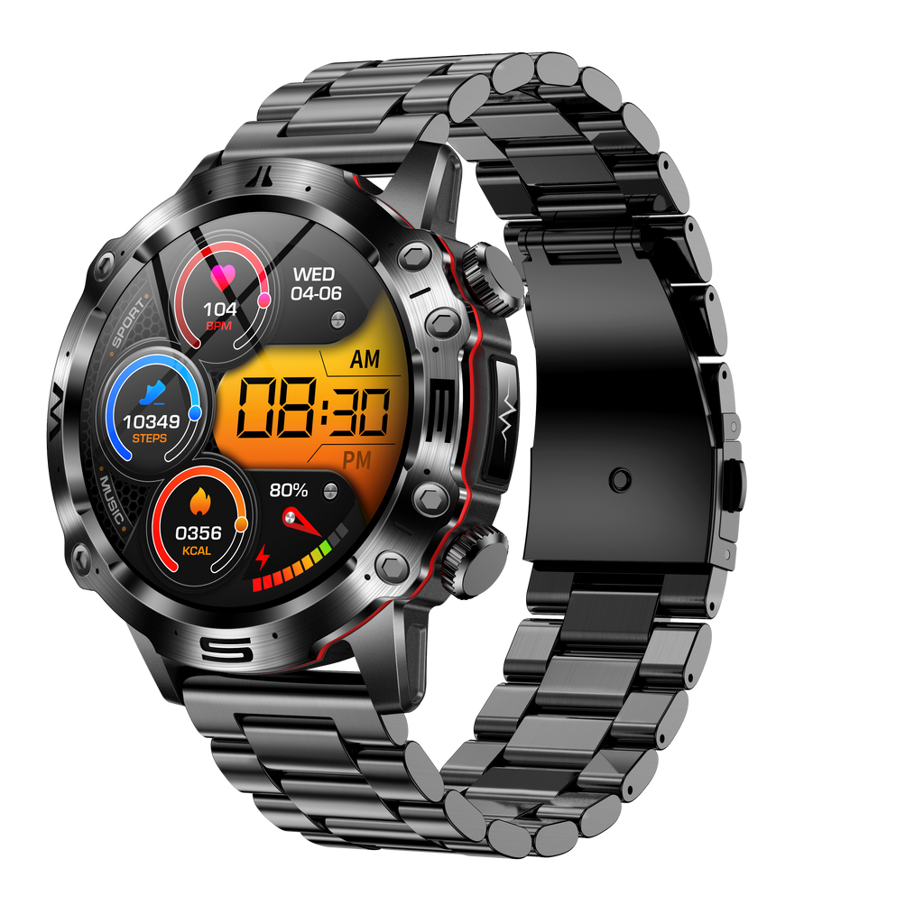Monitor aktywności HealthTrack z EKG — smartwatch monitorujący poziom cukru we krwi i ciśnienie krwi