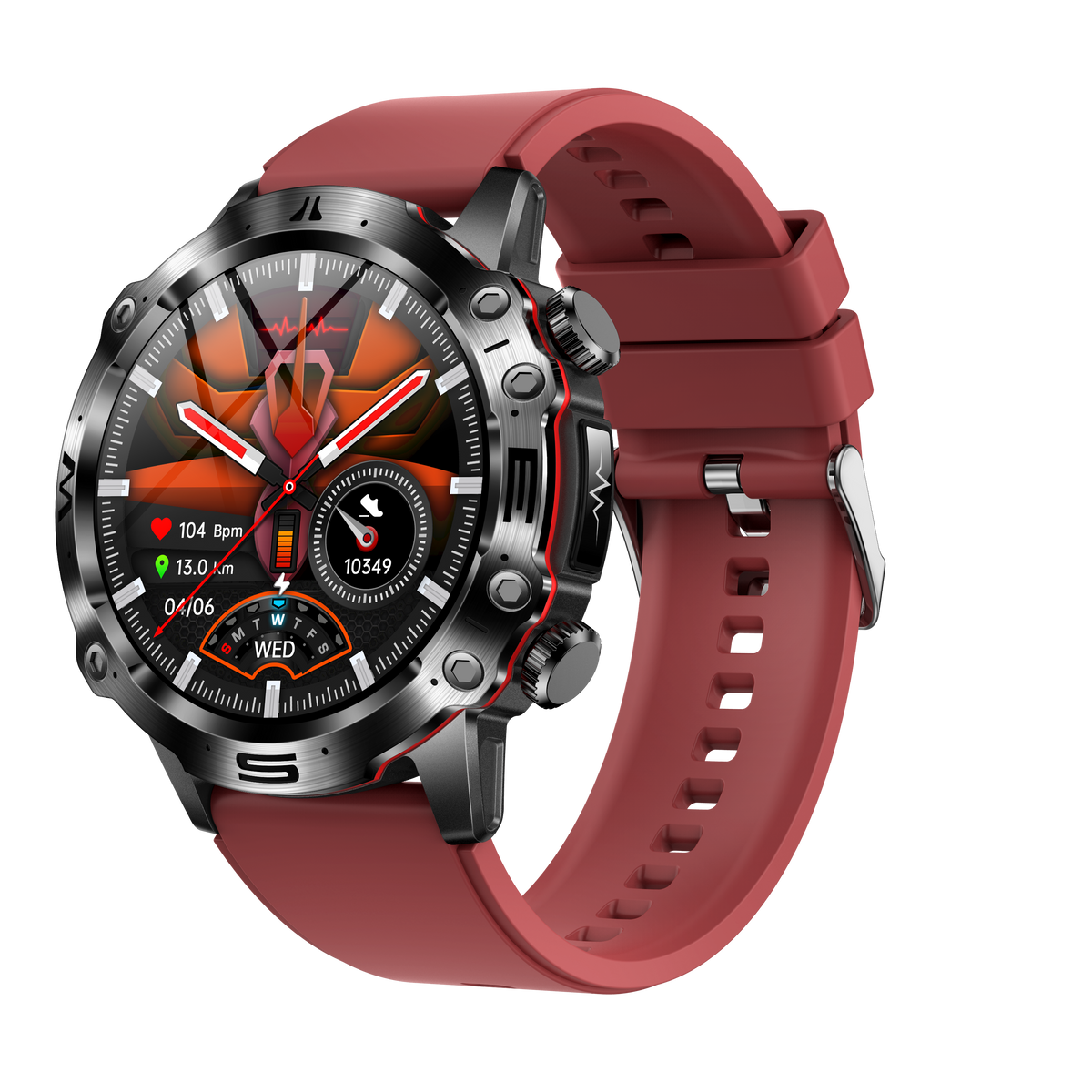 Monitor aktywności HealthTrack z EKG — smartwatch monitorujący poziom cukru we krwi i ciśnienie krwi