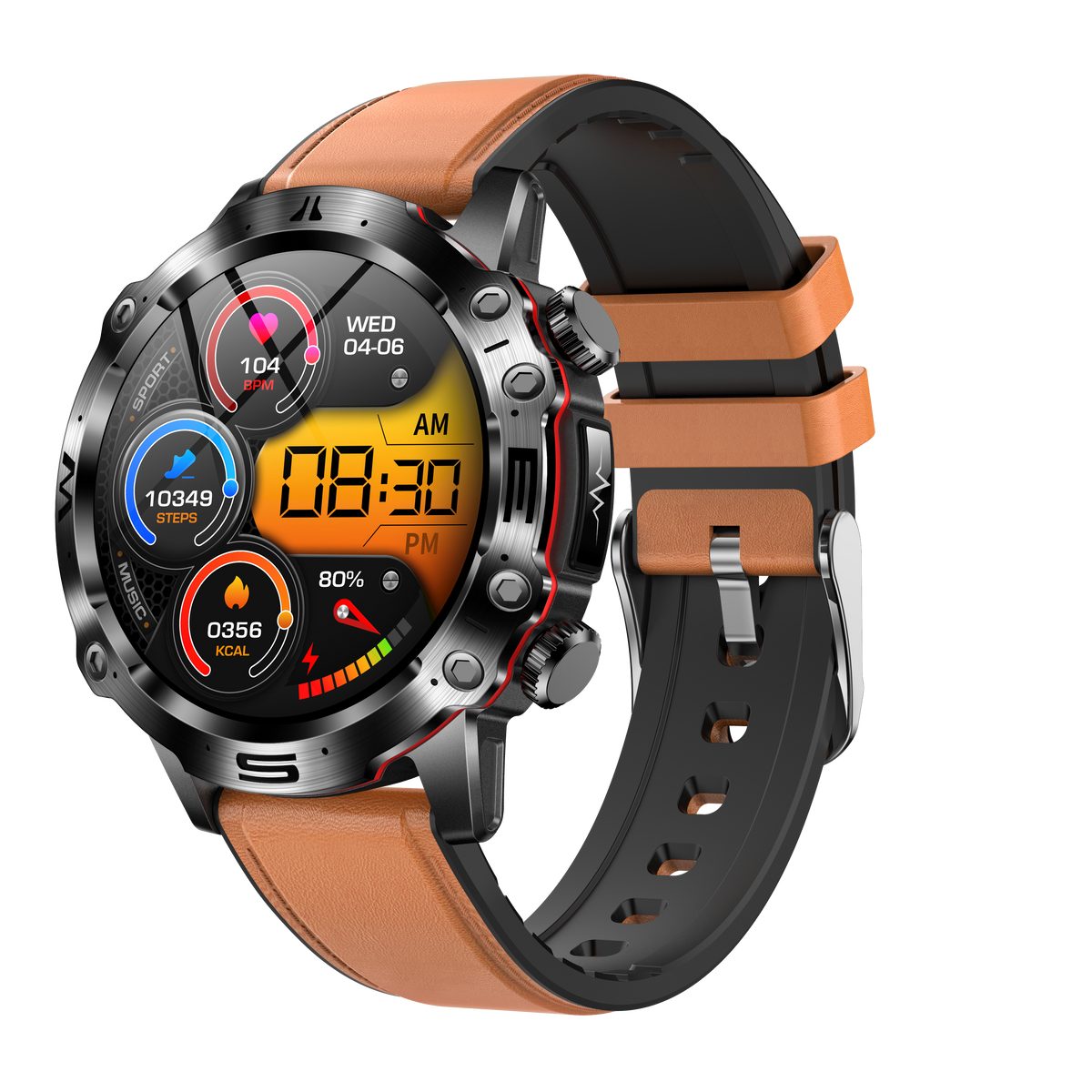 Monitor aktywności HealthTrack z EKG — smartwatch monitorujący poziom cukru we krwi i ciśnienie krwi