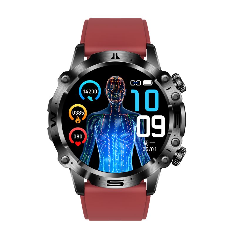 Monitor aktywności HealthTrack z EKG — smartwatch monitorujący poziom cukru we krwi i ciśnienie krwi