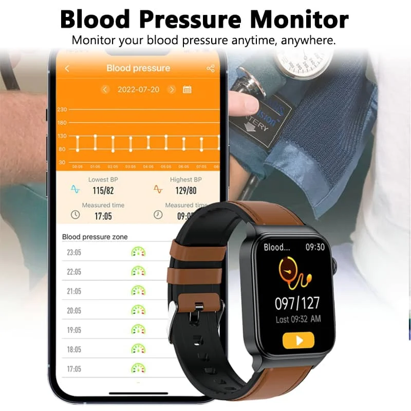 Smartwatch voor gezondheidsbewaking — Live gezondheidsbewaking, aanpasbare wijzerplaten
