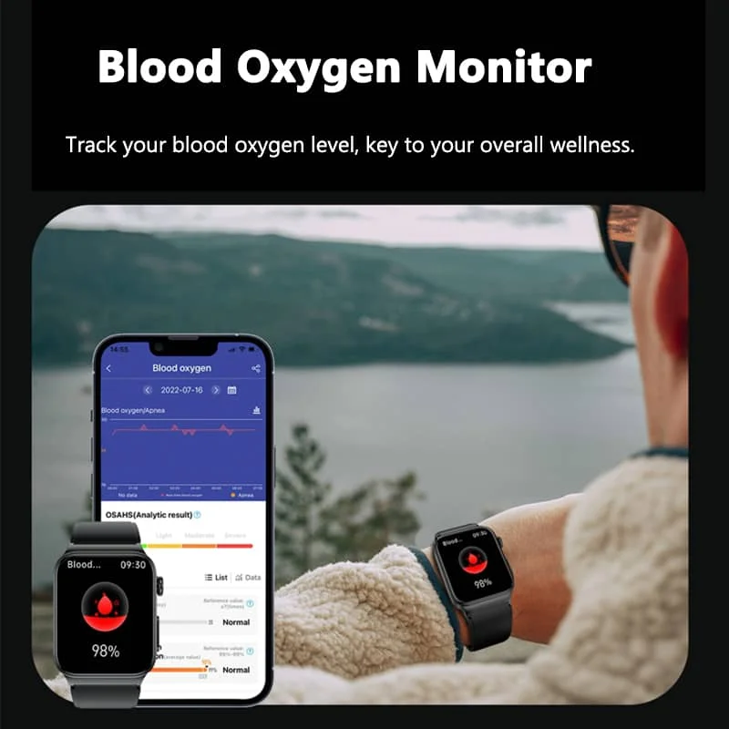 Smartwatch voor gezondheidsbewaking — Live gezondheidsbewaking, aanpasbare wijzerplaten