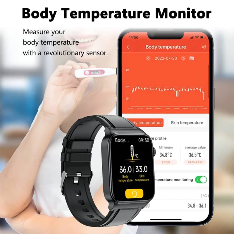 Smartwatch voor gezondheidsbewaking — Live gezondheidsbewaking, aanpasbare wijzerplaten