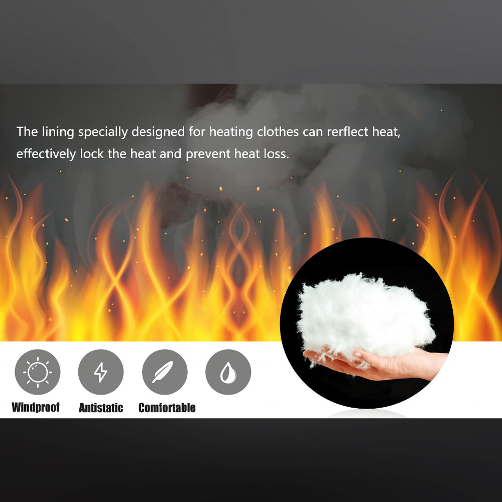 Vyhřívaná outdoorová bunda — dvojité vyhřívání hrudníku a páteře, zóny s teplotou 130 °F, výdrž 10 hodin