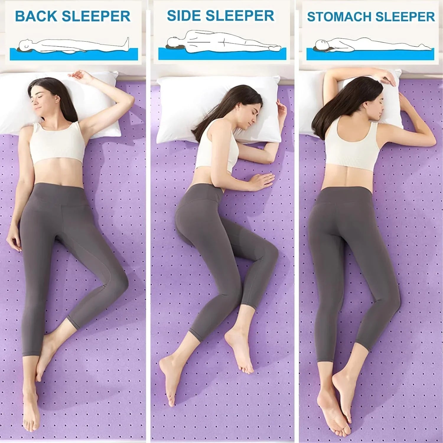 Topper per materasso rinfrescante Comfort Rest infuso di gel — tutte le misure di letto