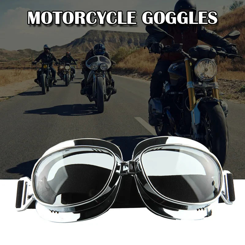 Motorcycle Goggles Vintage Windproof UV Protection for Harley | meowbutter