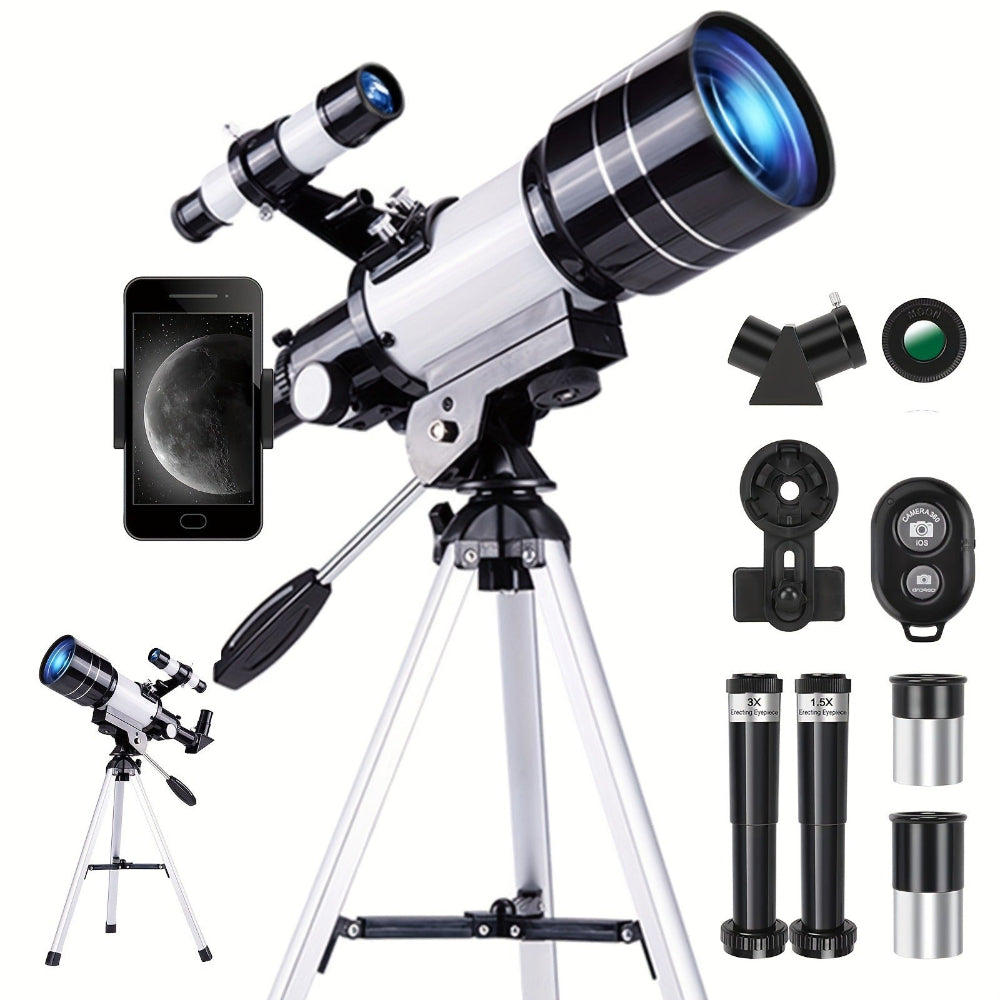 Začátečnická sada přenosného refraktorového dalekohledu 70mm