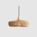 Lampa wisząca sufitowa Hinori w stylu japandi — z litego drewna