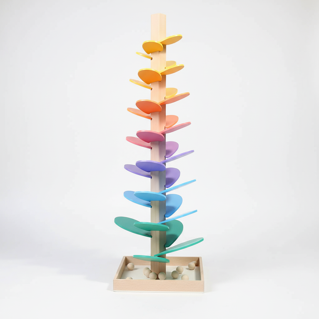 Turn de jucărie din lemn SoundTree pentru copii mici — joacă sonoră colorată