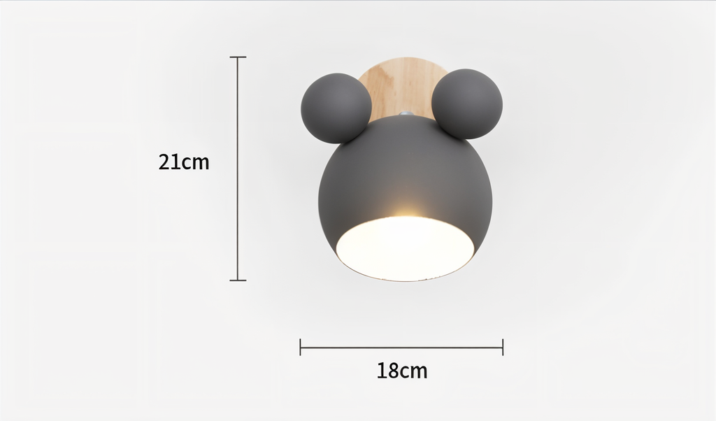FlashMouse verspielte moderne Wandleuchte - Gelenkiger, von Nagetieren inspirierter Lampenschirm
