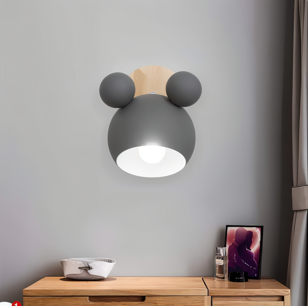 FlashMouse verspielte moderne Wandleuchte - Gelenkiger, von Nagetieren inspirierter Lampenschirm
