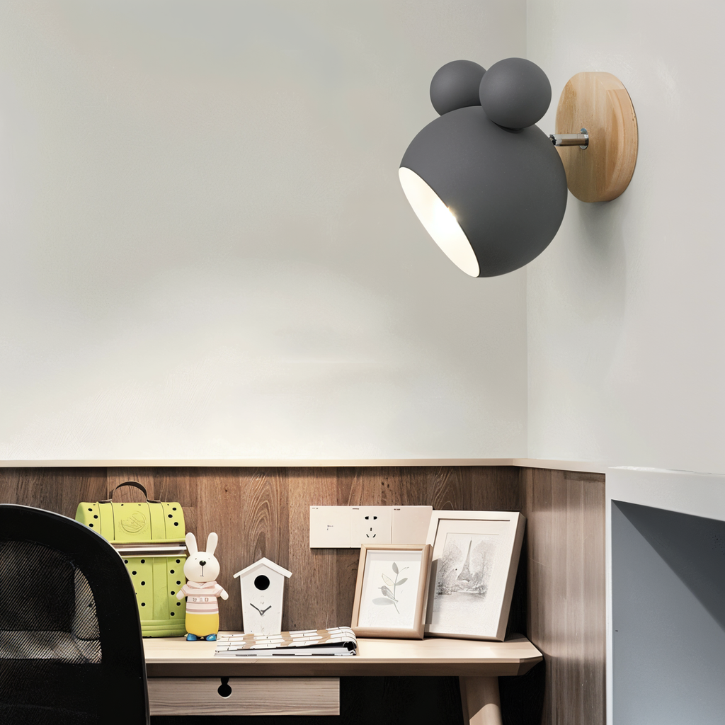 FlashMouse verspielte moderne Wandleuchte - Gelenkiger, von Nagetieren inspirierter Lampenschirm