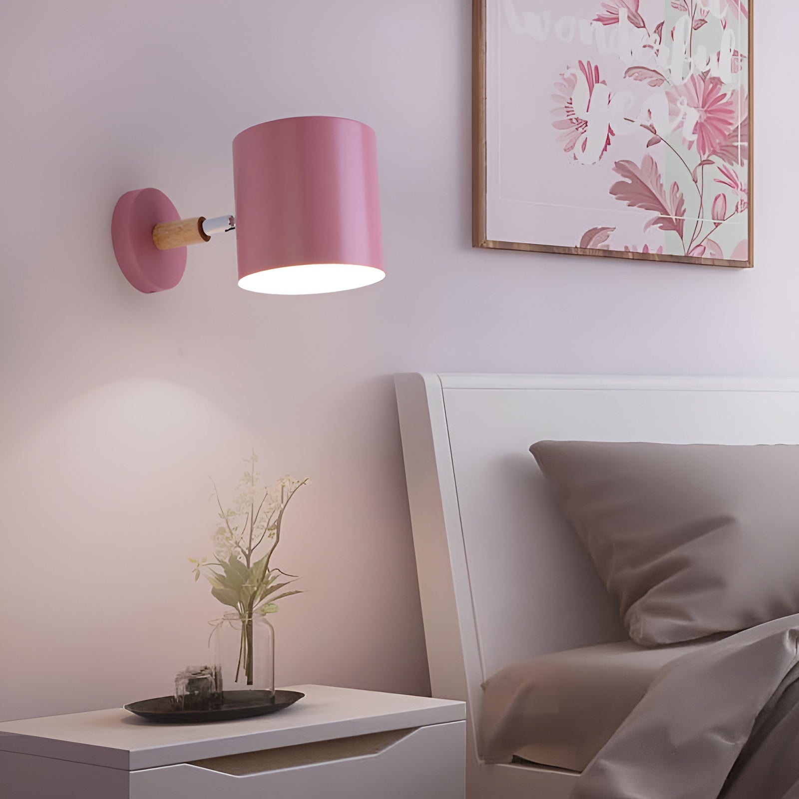 NordicGlow Adjustable Wall Lamp | Pastel Scandinavian Design | Meowbutter