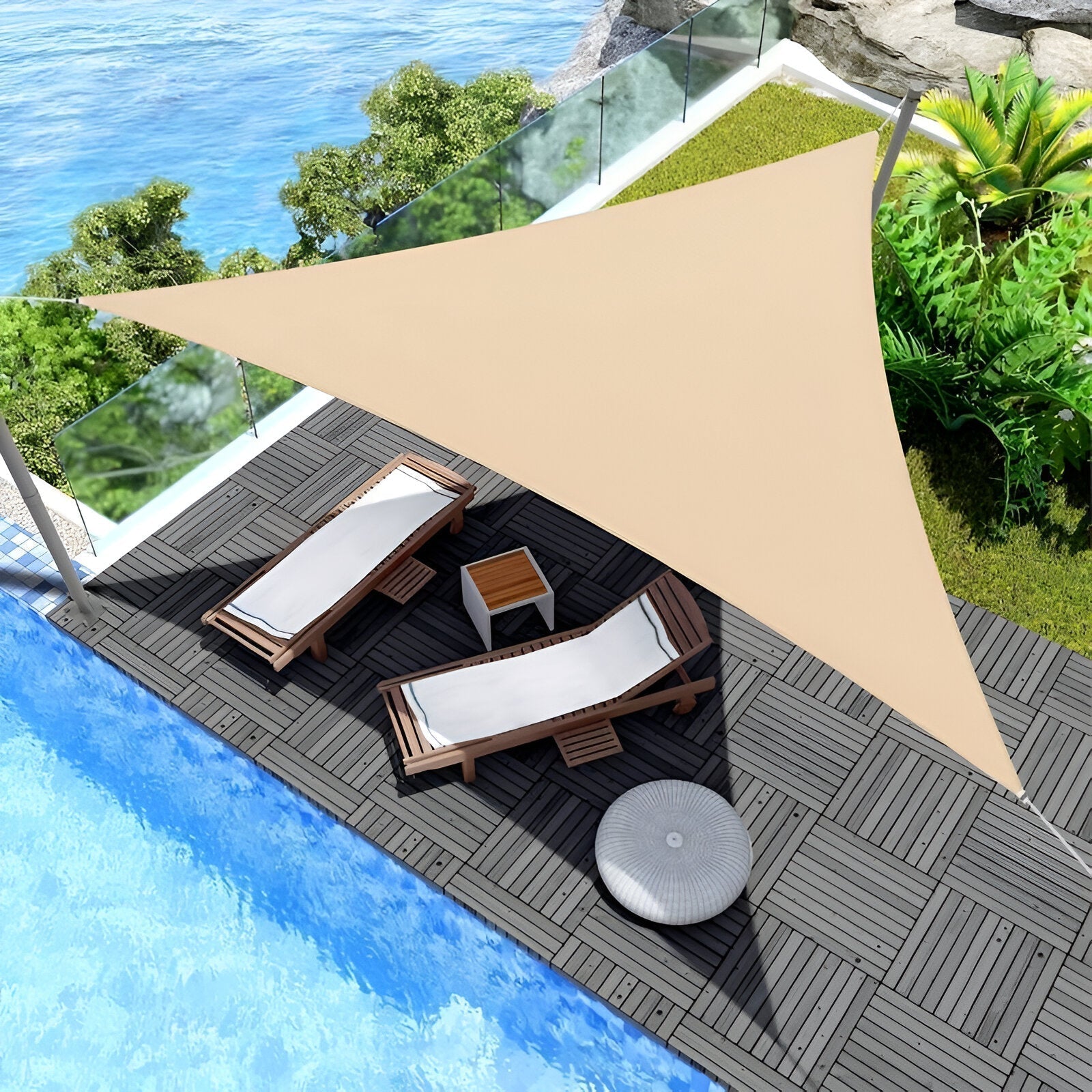 TriBlocker Shade Sail | Vela Ombreggiante Triangolare Impermeabile con Protezione UV | Meowbutter
