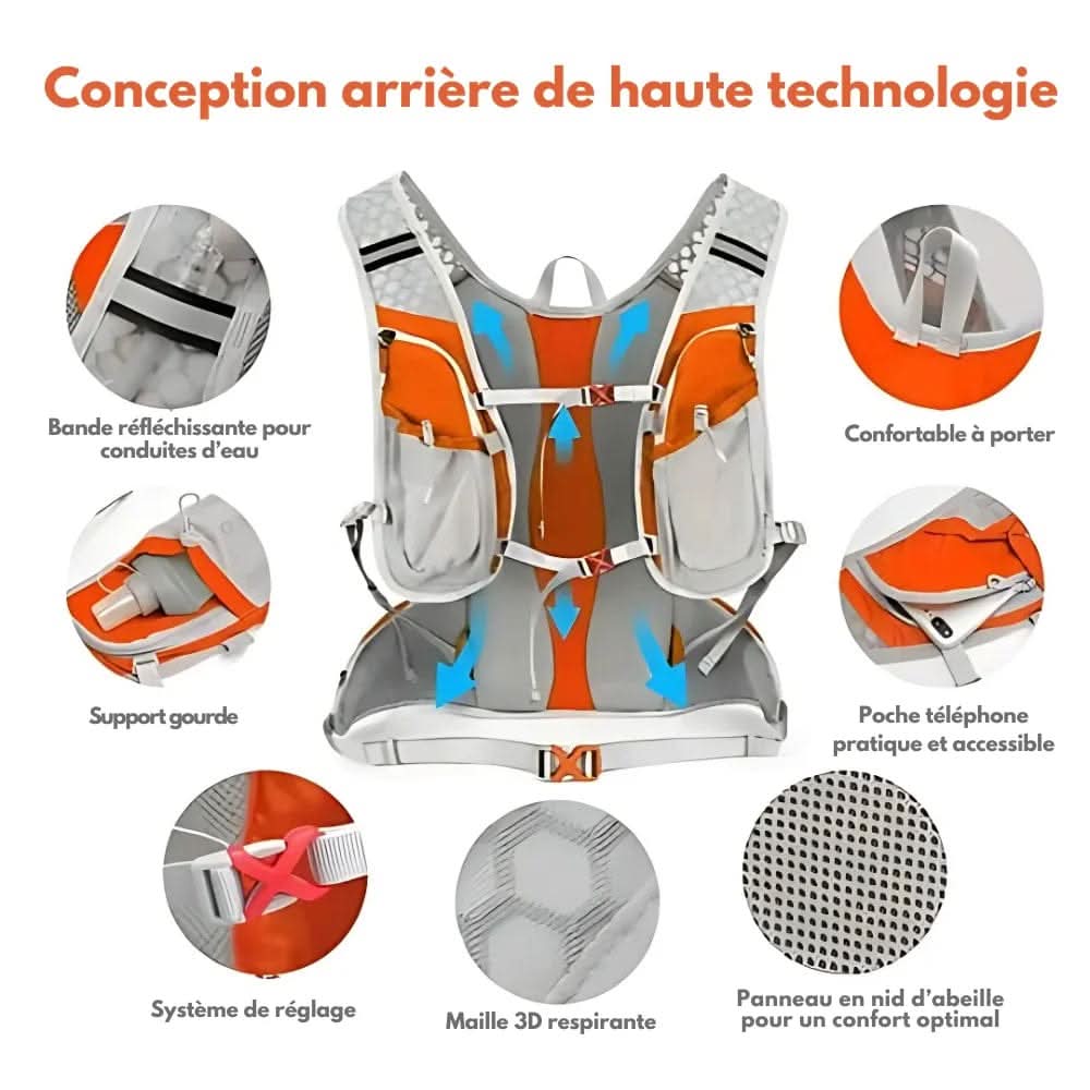 HydroFlow Pack Ultralight Cycling Hydration Backpack — Integrated Tube Routing
