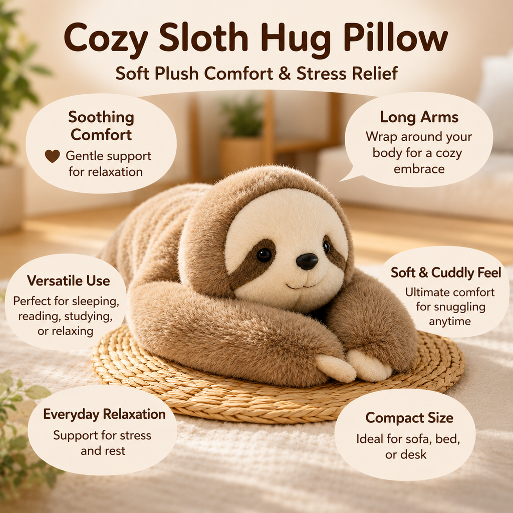 Almohada de abrazo de felpa - Cojín suave para abrazar - Relajación y alivio del estrés | meowbutter