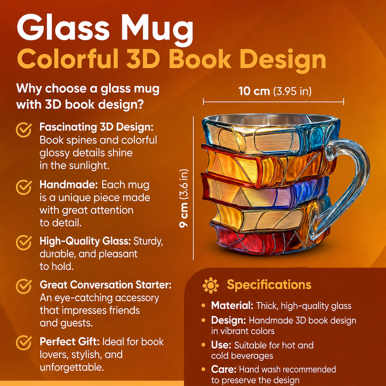 Harzbecher – handgefertigtes 3D-Buchdesign – originelle Kaffee- und Teetasse | meowbutter