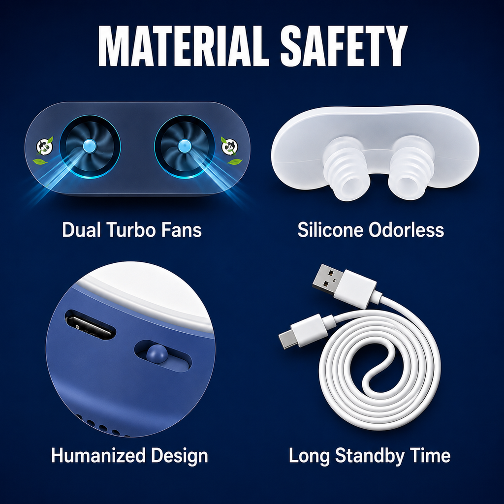 Portable Nasal Airflow Device - Quiet Night Operation - Travel Sleep Accessory | meowbutter