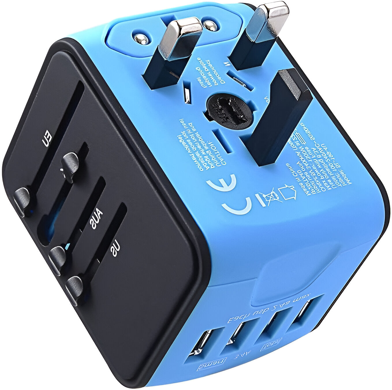 Uniwersalny adapter podróżny - ponad 150 krajów - porty USB - zabezpieczenia bezpieczeństwa - 4 kolory | meowbutter