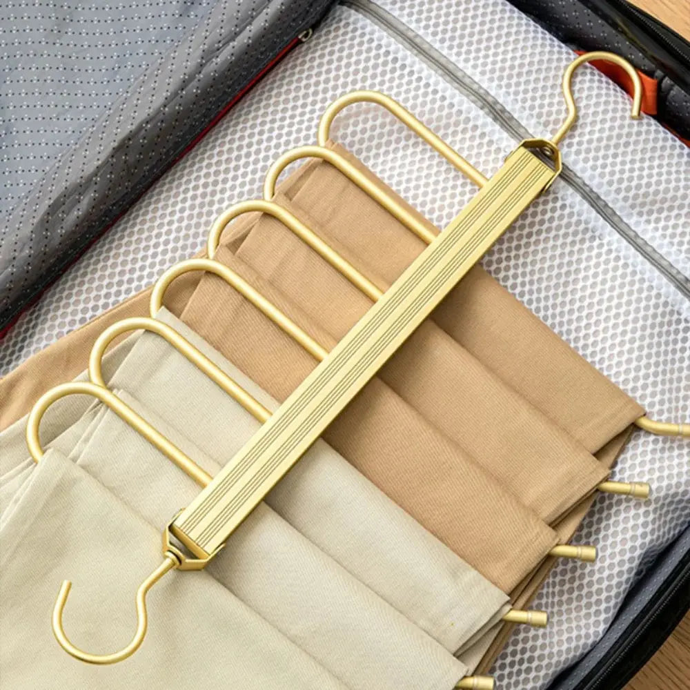 Pants Hanger In Gold Metal From For Closet Organization