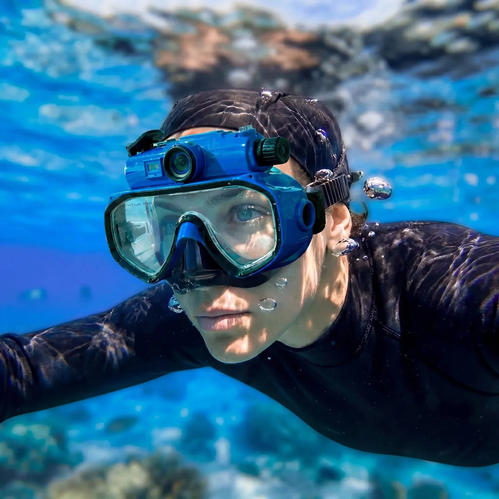 Hands-Free Dive Mask Camera – Capture 2K Underwater Footage While You Explore
