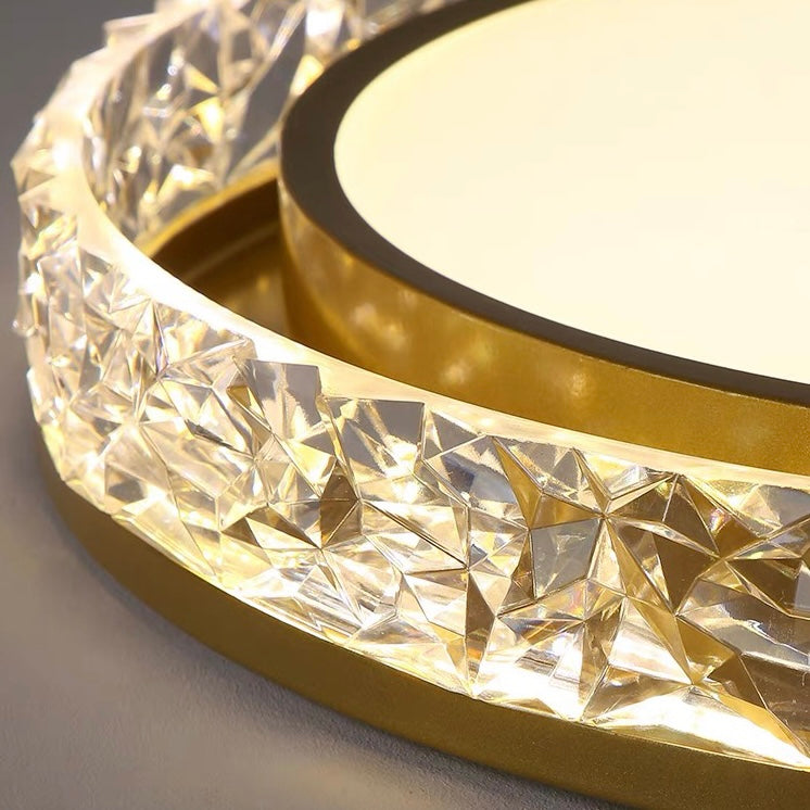 Crystal Halo LED-taklampa | Fjärrstyrd dimbar plafond | Meowbutter