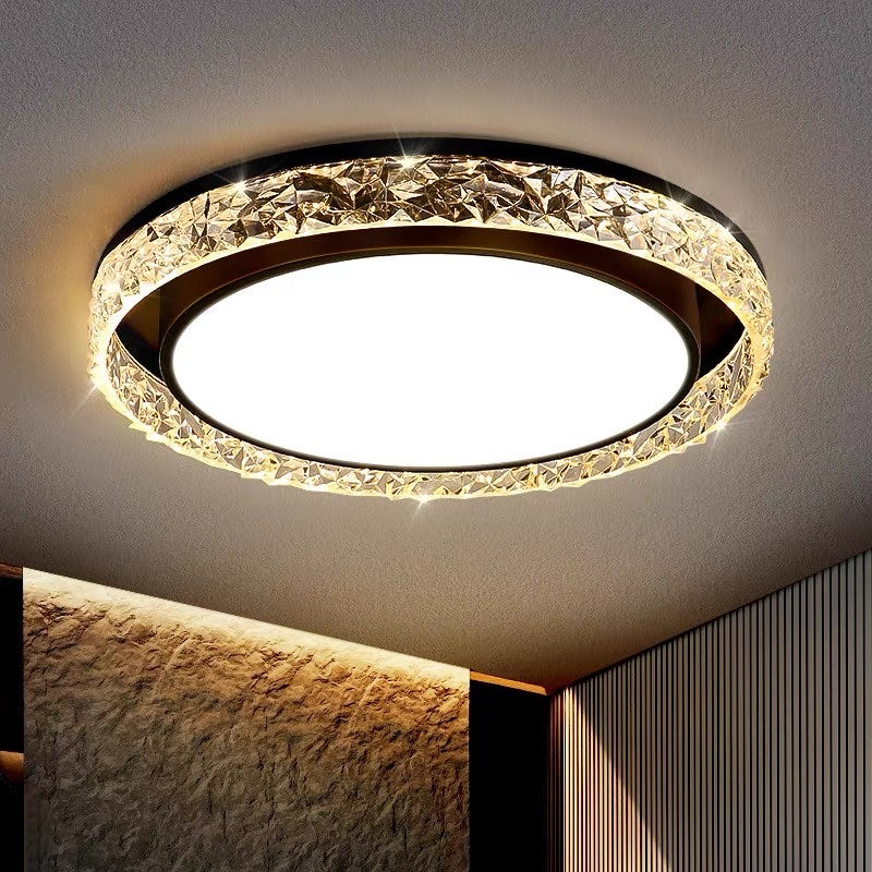 Crystal Halo LED-taklampa | Fjärrstyrd dimbar plafond | Meowbutter
