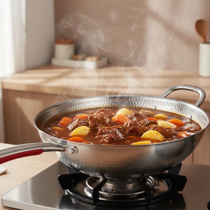 Premium Edelstahl-Wok für Induktionskochfelder | meowbutter