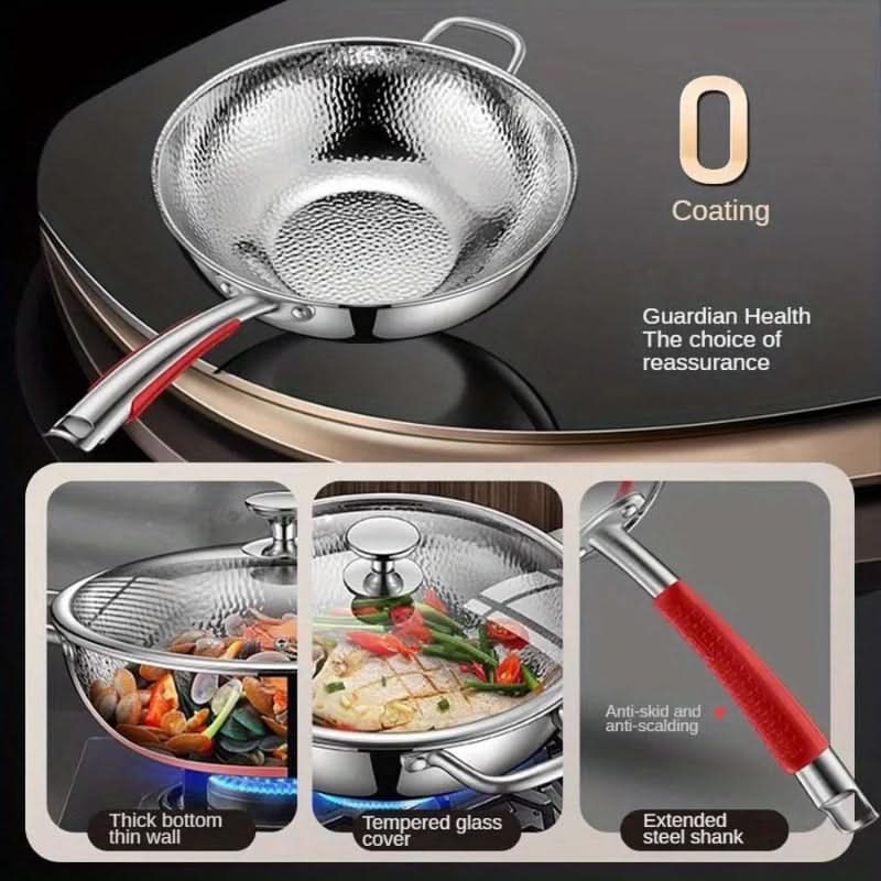 Premium Edelstahl-Wok für Induktionskochfelder | meowbutter