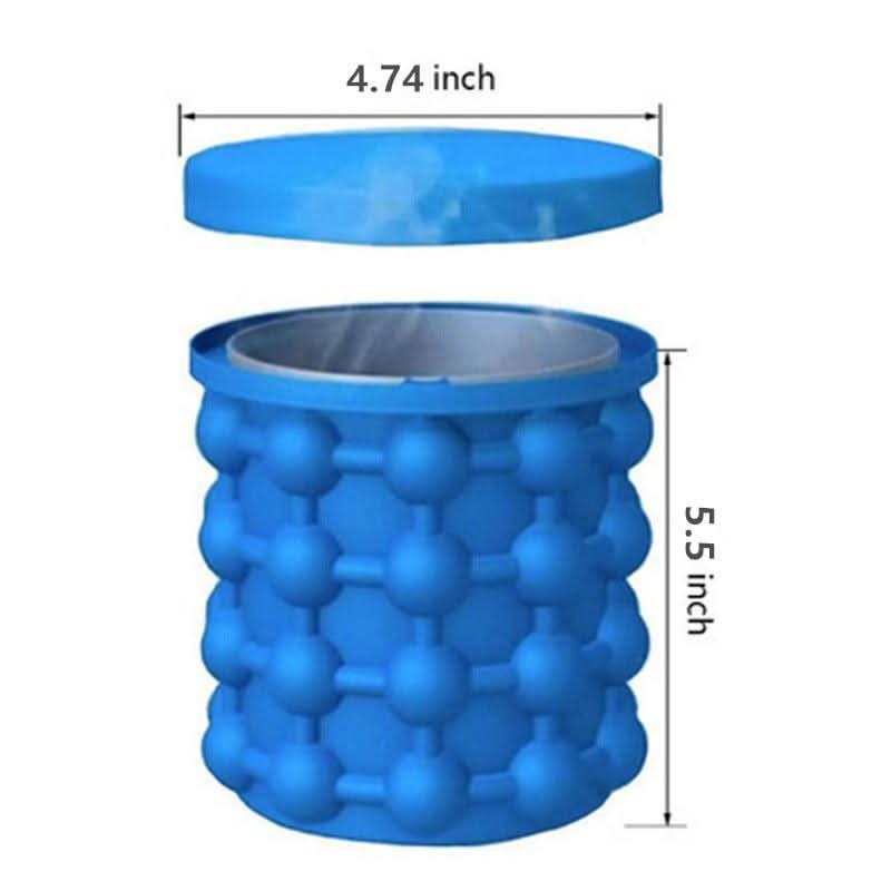 IceCube Maker Compact 2-in-1 Silicone Tray and Cooler — 120 Cubes per Batch, Cuts Freezer Space by 90%