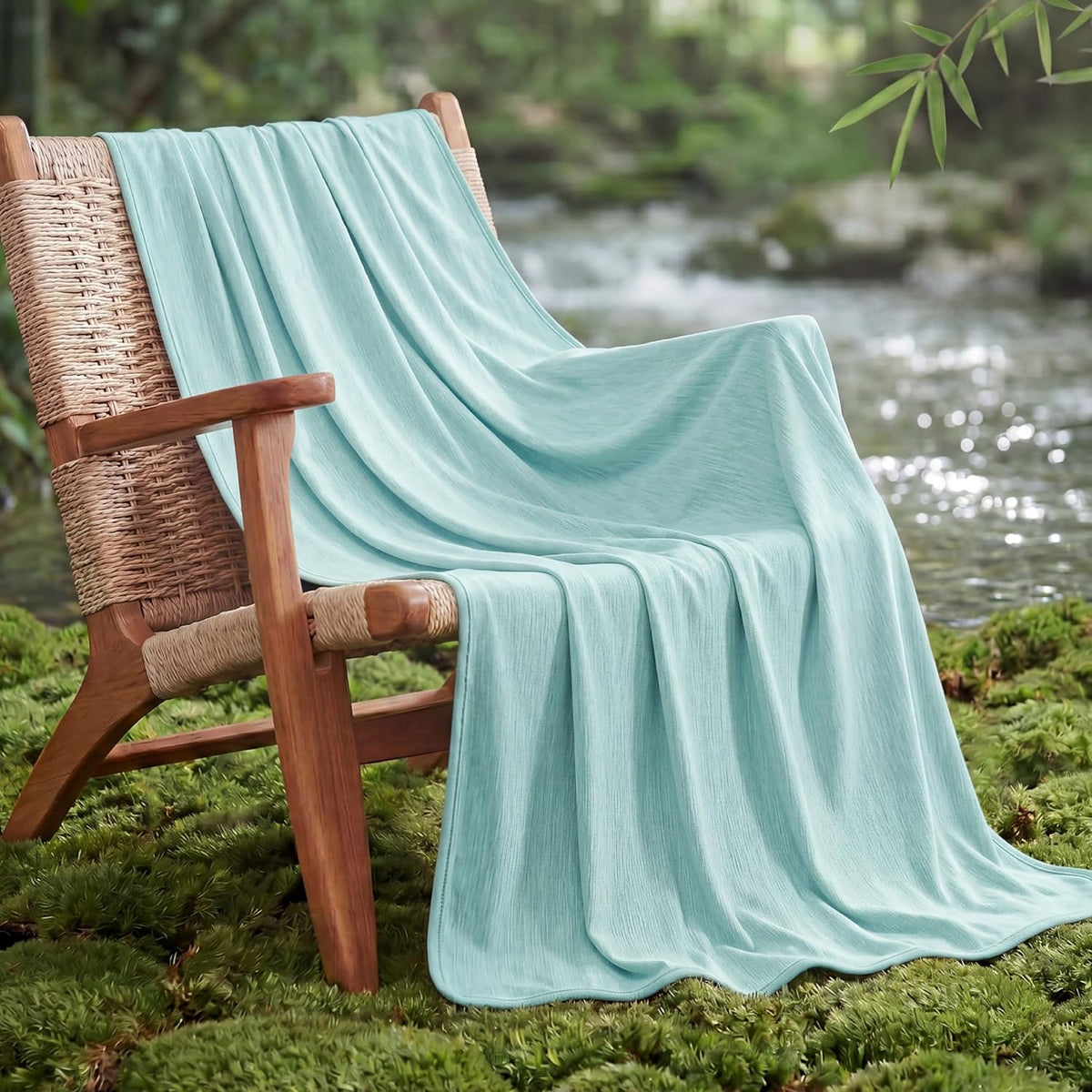 Cozy Comfort bambus-kølende plaid - let, temperaturregulerende