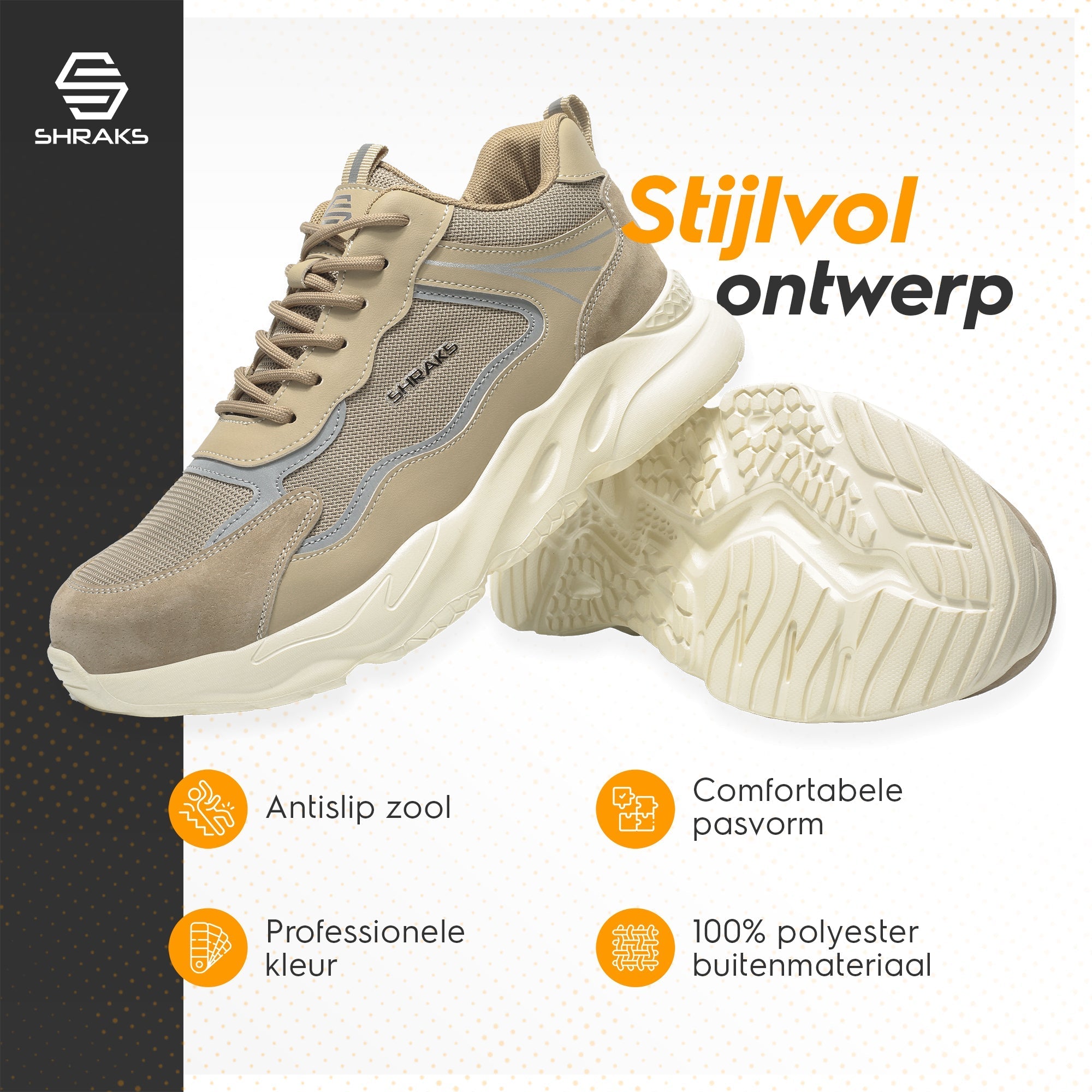 Moda Work Shoes With Steel Toe And Slip Resistant Sole