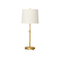 Aurello Golden Table Lamp With Linen Fabric Lampshade