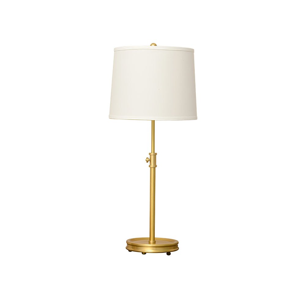 Aurello Golden Table Lamp With Linen Fabric Lampshade