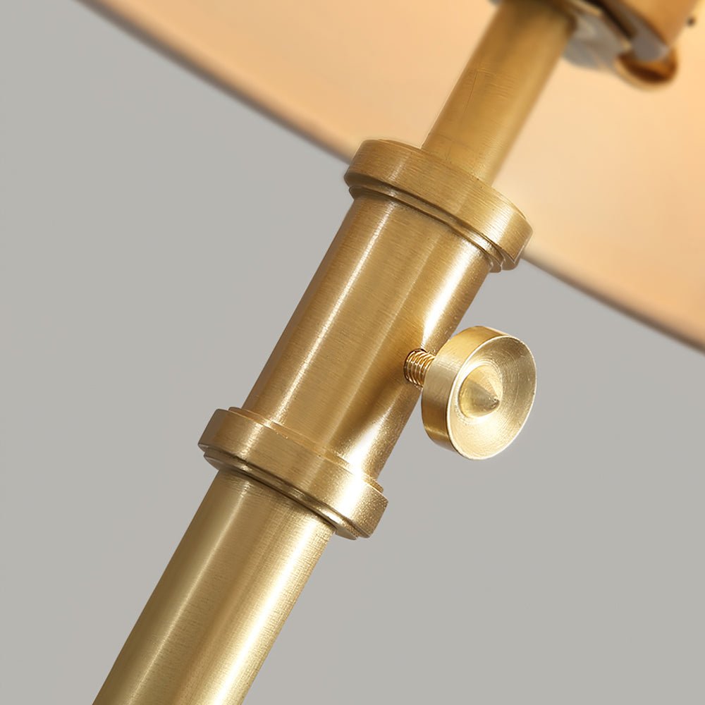 Aurello Golden Table Lamp With Linen Fabric Lampshade