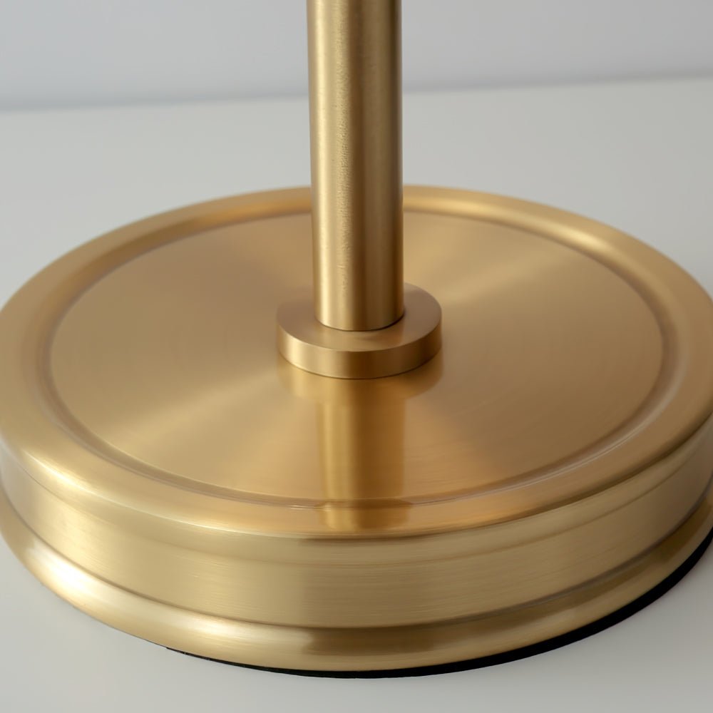 Aurello Golden Table Lamp With Linen Fabric Lampshade