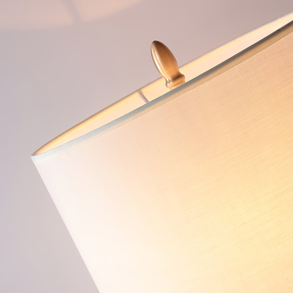 Aurello Golden Table Lamp With Linen Fabric Lampshade