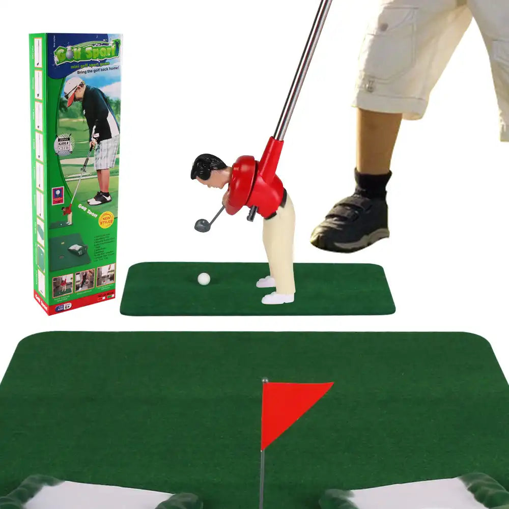 Kit compatto per l’allenamento di golf indoor — 5 mazze, tappetino per il putting e accessori