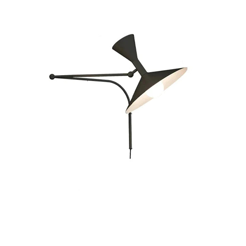 Industrial LED Wall Sconce In Black Finish For Hallways