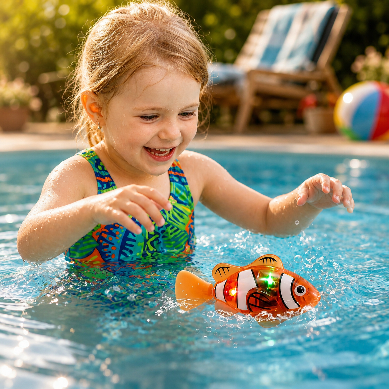 Giocattoli da bagno interattivi per bambini con pesci galleggianti a LED | Meowbutter